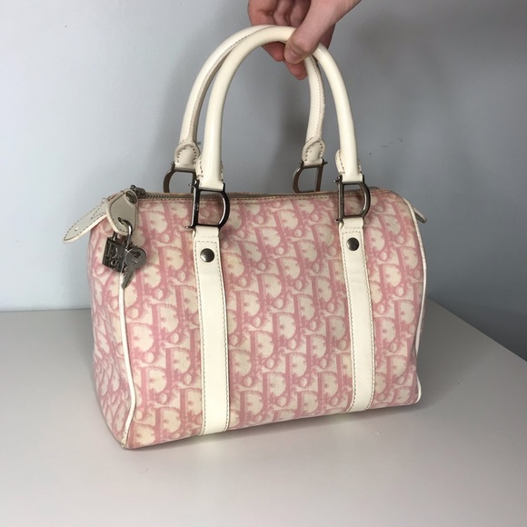 *SOLD* Vintage Dior Monogram Pink Boston Bag - Picture 2 of 8